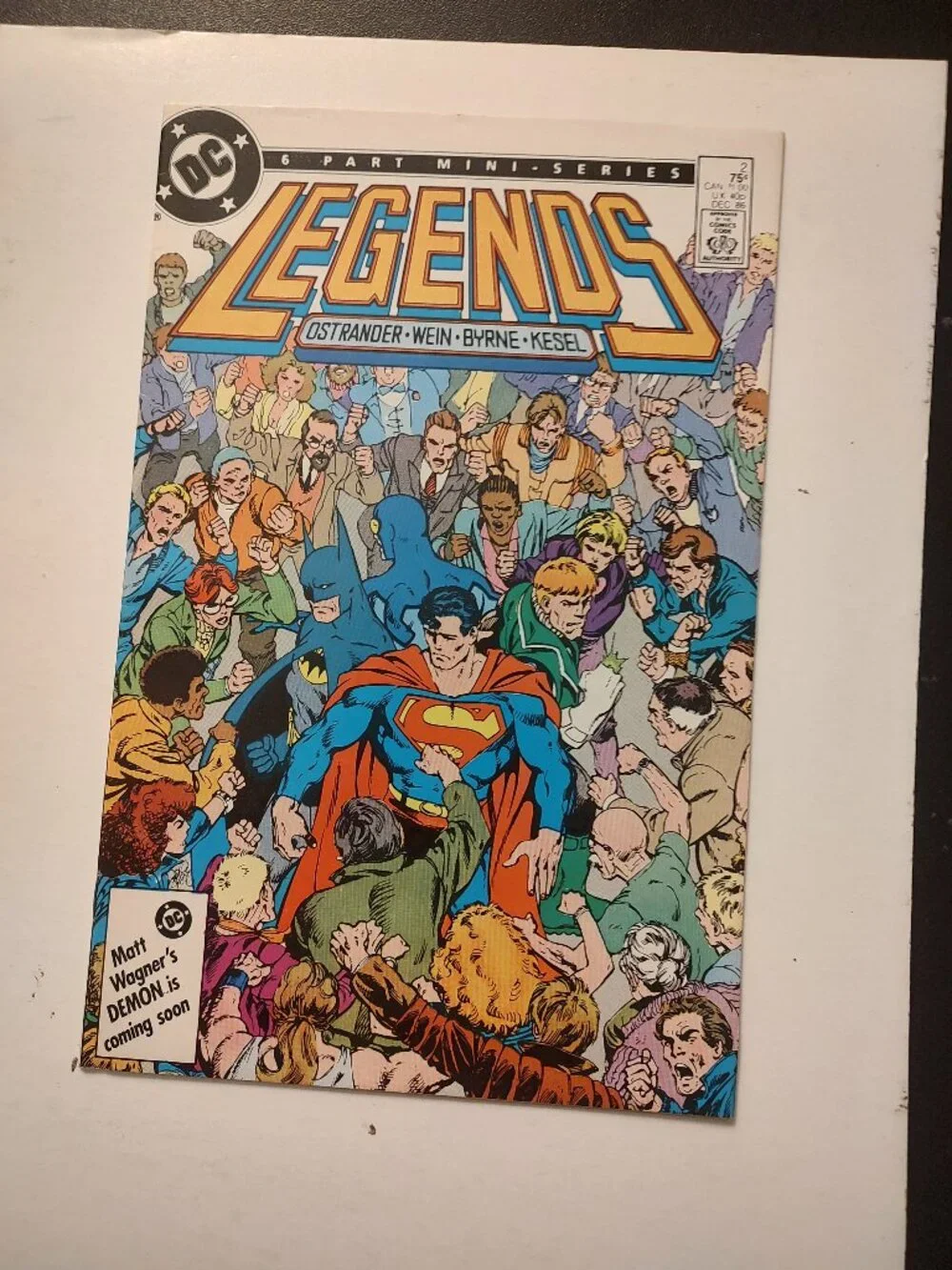 LEGENDS # 2 DC COMICS By Len Wein Pencils by John Byrne Inks by Karl Kesel